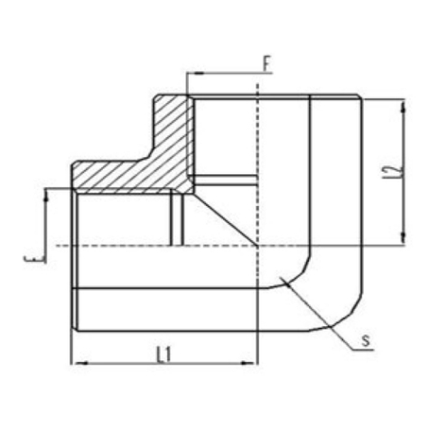 90°彎英制固定內螺紋鋼墊密封