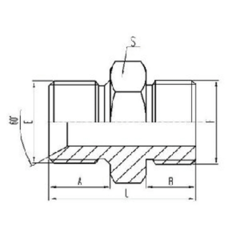 英制外螺紋60°內(nèi)錐面密封或組合墊密封|美制外螺紋六角端面O形圈密封