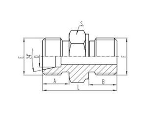 公制外螺紋24°內錐面密封|公制外螺紋六角端面O形圈密封