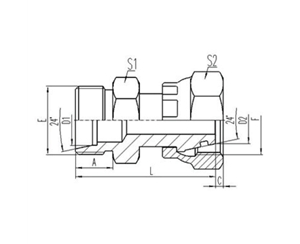 公制外螺紋24°內錐面密封|公制活動內螺紋24°外錐面O形圈密封