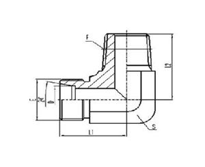 90°彎公制外螺紋24°內錐面密封|英錐管外螺紋密封