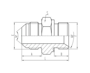 美制JIC螺紋74°錐面密封過渡接頭