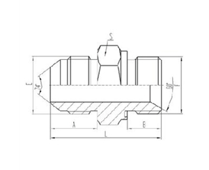美制JIC螺紋74°錐面密封過(guò)渡接頭